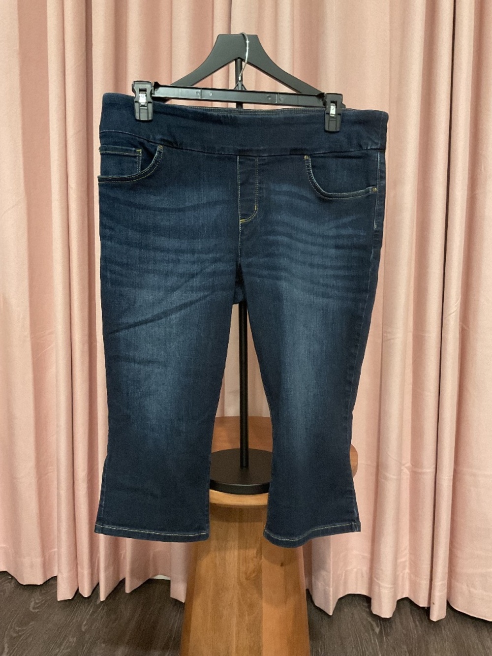 Lee Sculpting Slim Fit Mid Rise Denim Capris 16 Petite Dark Rinse